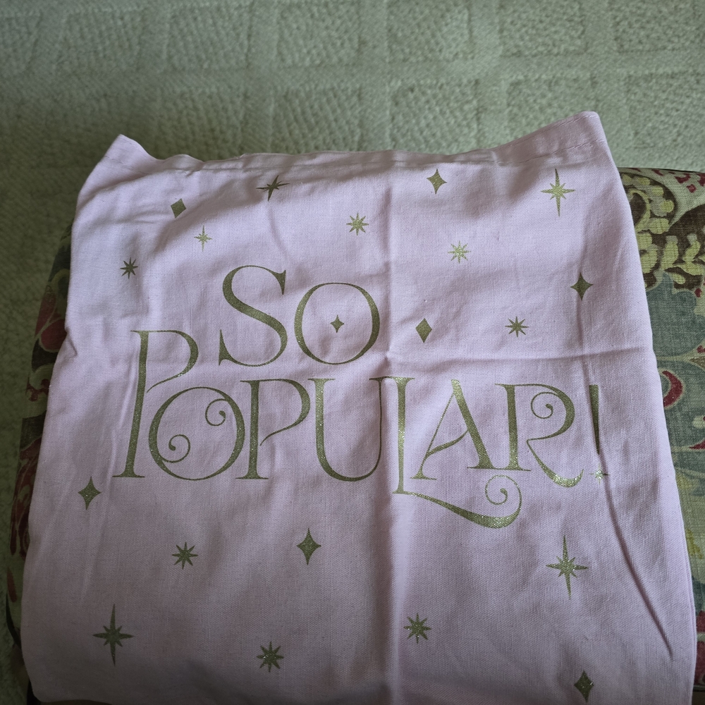 Wicked Target Pink Tote Bag with Gold Accents